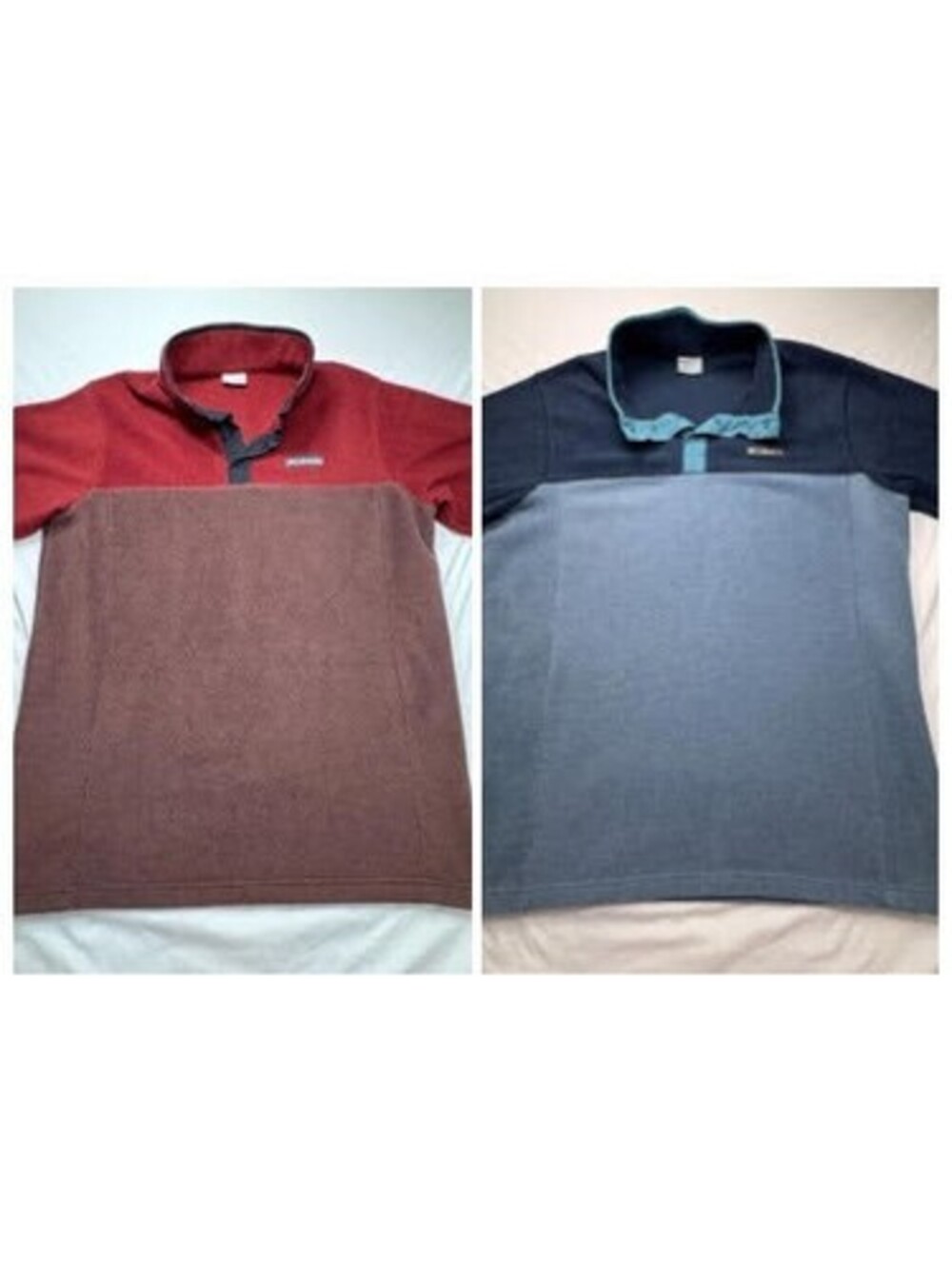 Columbia Lot of 2 Men's XLT Pullover Sweatshirt Jackets Quarter Snap Fleece